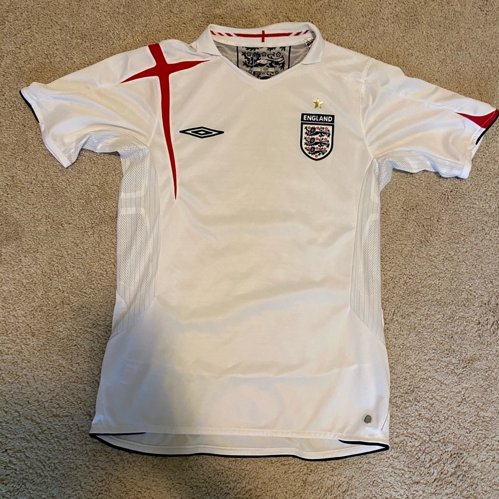 Authentic 2006 UMBRO England World Cup home jersey